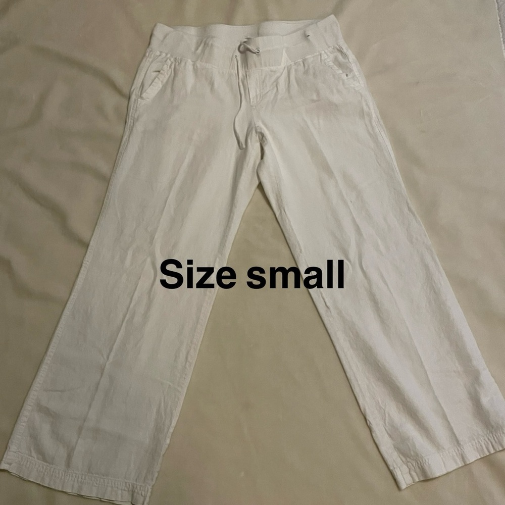 New York & Company Cream Wide Leg Pants